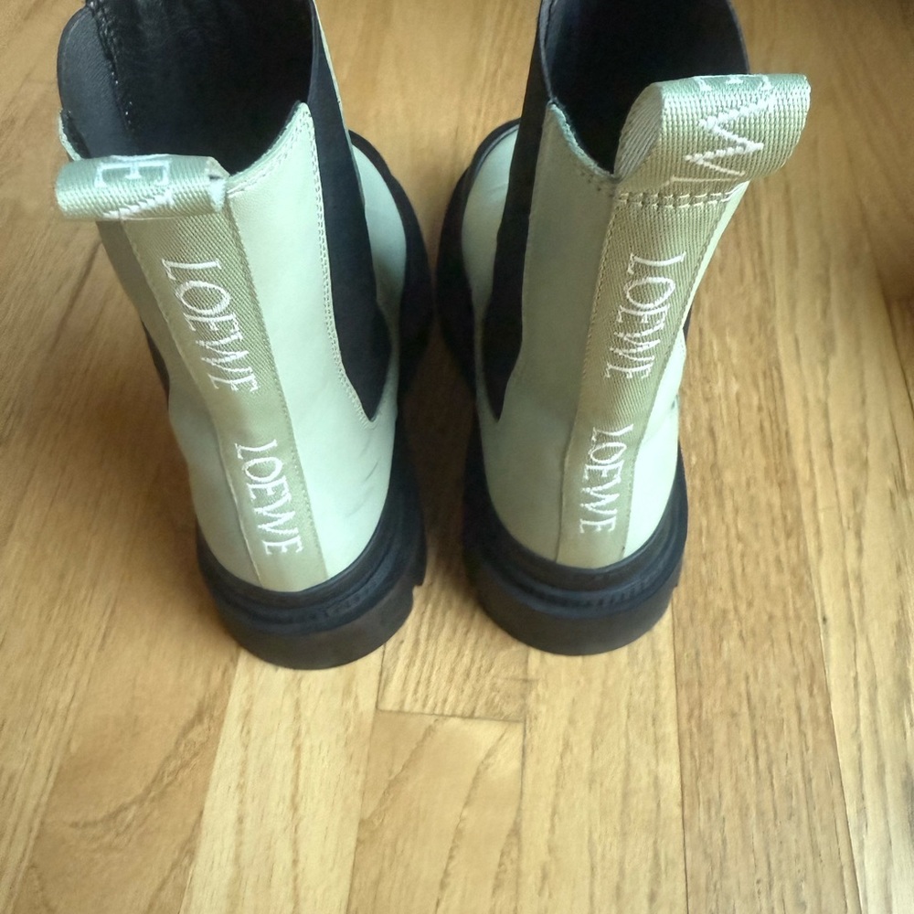 Loewe Lug Sole Chelsea boot in light green